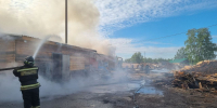 Тушение пожара в Новобирилюсах - Газета Красноярский рабочий
