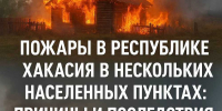 В МЧС назвали причины серии пожаров произошедших в Хакасии - 1-LINE