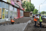 Благоустройство проспекта Красноярский рабочий у Предмостной площади выполнено на 40%