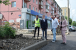 Благоустройство проспекта Красноярский рабочий у Предмостной площади выполнено на 40%