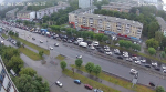После ливней правый берег Красноярска встал в девятибалльные пробки